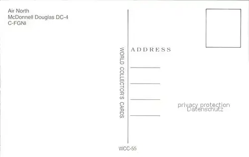 Flugzeuge Zivil Air North McDonnell Douglas DC 4 C FGNI Kat. Flug