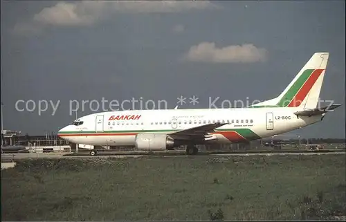 Flugzeuge Zivil Boeing 737 500 Bulgarian Airlines LZ BOC  Kat. Flug