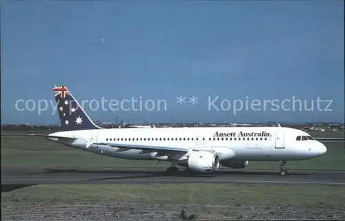 Flugzeuge Zivil Ansett Australia Airbus A320  Kat. Flug