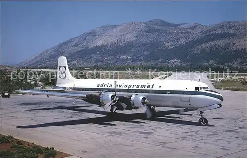 Flugzeuge Zivil Douglas DC 6B YU AFE c n 43552 240 Adria  Kat. Flug