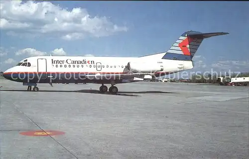 Flugzeuge Zivil Fokker F.28 1000 C GQBS c n 11013 Inter Canadian  Kat. Flug