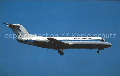 Flugzeuge Zivil Piedmont Airlines Fokker F 28 4000 N117UR c n 11222 Kat. Flug