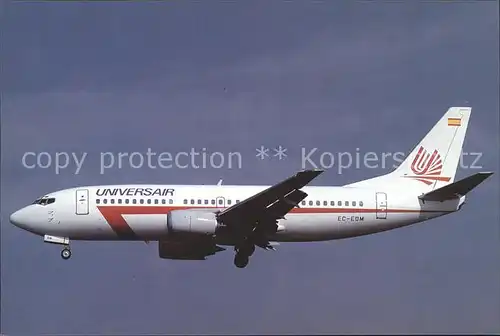 Flugzeuge Zivil Universair Boeing 737 3Q8 EC EDM c n 23388 1187  Kat. Flug