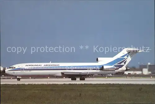 Flugzeuge Zivil Aerolineas Argentinas Boeing 727 287 Adv. LV OLP c n 22605 1787 Kat. Flug