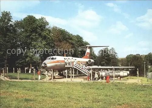 Flugzeuge Zivil Interflug TU134 Bernsdorf   Kat. Flug