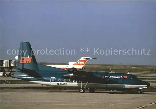 Flugzeuge Zivil British Midland Fokker F.27 G BMAE  Kat. Flug