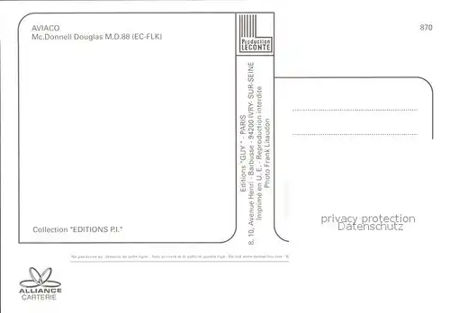 Flugzeuge Zivil Aviaco Mc.Donnell Douglas M.D.88 EC FLK Kat. Flug