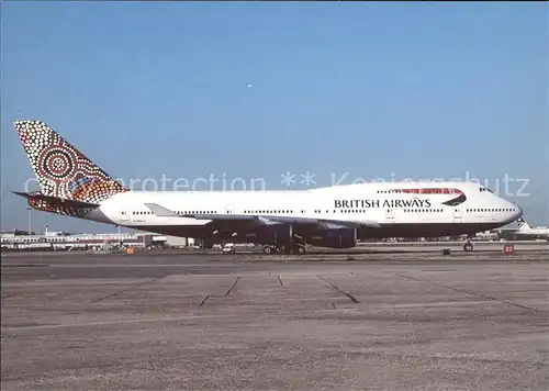 Flugzeuge Zivil British Airways Boeing 747 436 G BNLK c n 24053  Kat. Flug