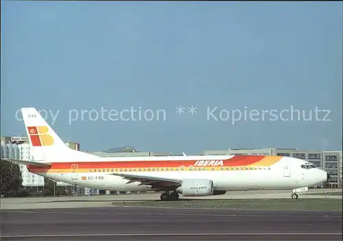 Flugzeuge Zivil Iberia B 737 4Q8 EC.FXQ c n 24707 2057  Kat. Flug