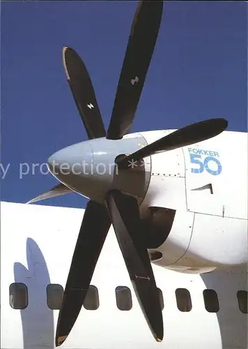 Flugzeuge Zivil DLT Fokker 50  Kat. Flug