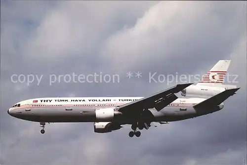 Flugzeuge Zivil THY Turk Hava Yollari TC JAU Douglas DC 10 10 c n 46705 Kat. Flug