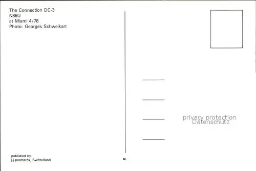 Flugzeuge Zivil The Connection DC 3 N86U  Kat. Flug