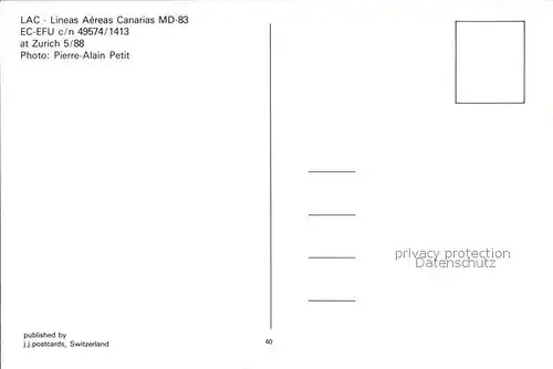 Flugzeuge Zivil LAC MD 83 EC EFU c n 49574 1413 Kat. Flug