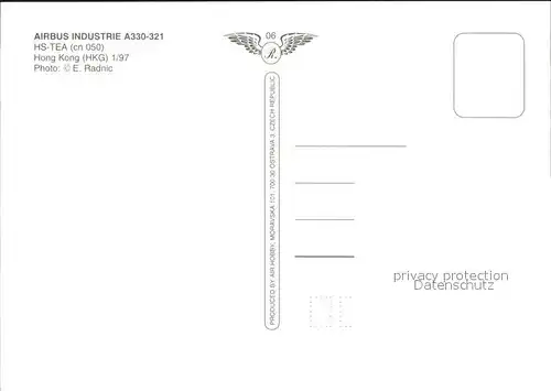 Flugzeuge Zivil Thai Airbus Industrie A330 321 HS TEA cn 050 Kat. Flug