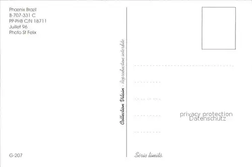 Flugzeuge Zivil Phoenix Brazil B 707 331 C PP PHB c n 18711 Kat. Flug