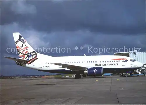 Flugzeuge Zivil British Airways Whale Rider Boeing B 737 500 G MSKD  Kat. Flug