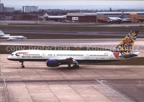 Flugzeuge Zivil British Airways Flower Field Boeing B 757 236 G BMRI c n 24267 211 Kat. Flug