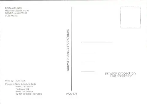 Flugzeuge Zivil Delta Airlines McDonnell Douglas MD-11 N804DE c/n 48475/489 / Flug /