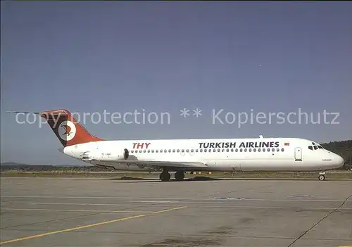 Flugzeuge Zivil THY Turkish Airlines McDonnell Douglas DC 9 32 TC JAK c n 47397 636 Kat. Flug