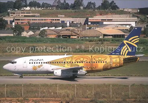 Flugzeuge Zivil Pluna Uruguay Boeing 737 2Q8 PP VPD c n 21518 522 Kat. Flug