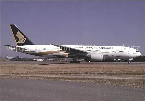 Flugzeuge Zivil Singapore Airlines 50th Anniversary Boeing 777 212 9V SQA c n 28508 83 Kat. Flug