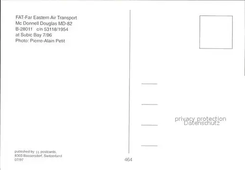 Flugzeuge Zivil FAT Mc Donnell Douglas MD 82 B 28011 c n 53118 1954  Kat. Flug