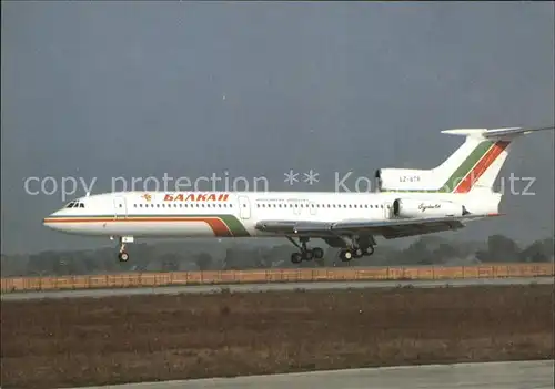 Flugzeuge Zivil Tupolev TU 154.B 2 LZ BTR Balkan Bulgarian Airlines Kat. Flug