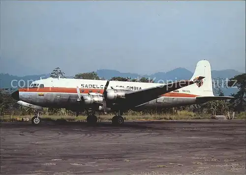 Flugzeuge Zivil Douglas DC 4 Sadelca Colombia HK 112 Kat. Flug