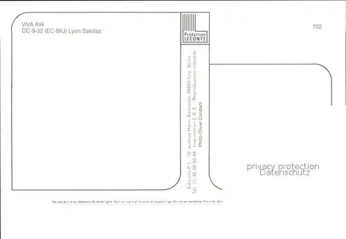 Flugzeuge Zivil Viva Air DC 9 32 EC BIU Lyon Satolas  Kat. Flug