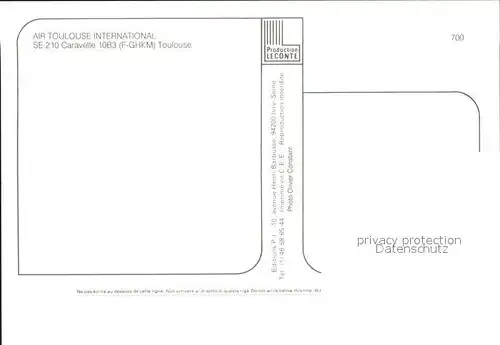 Flugzeuge Zivil Air Toulouse International SE.210 Caravelle 10B3 F GHKM  Kat. Flug