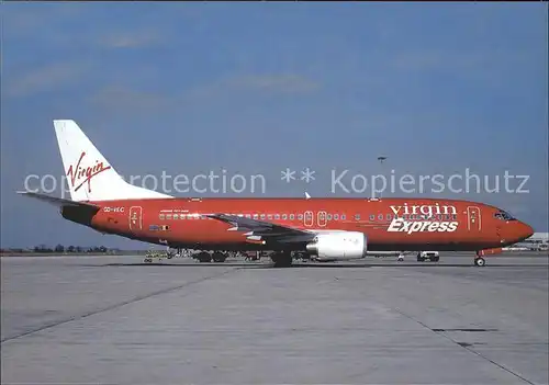 Flugzeuge Zivil Virgin Express B 737 46M OO VEC c n 28549 Kat. Flug