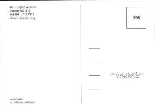 Flugzeuge Zivil JAL Boeing 767 346 JA8397 c n 27311 Kat. Flug