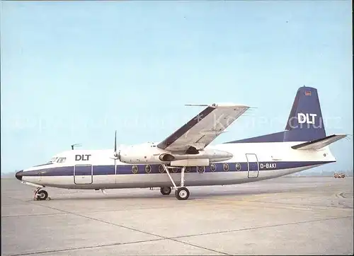 Flugzeuge Zivil DLT Fokker F27 D BAKI Kat. Flug