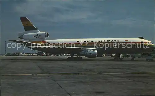 Flugzeuge Zivil Ghana Airways 9G ANA McDonnell Douglas DC 10 30 c n 48286 Kat. Flug