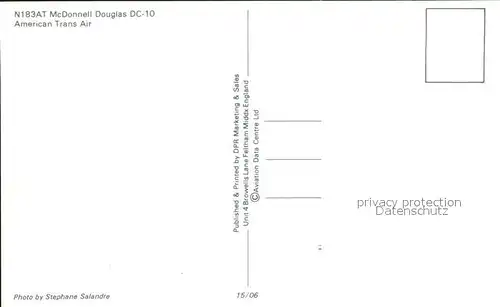 Flugzeuge Zivil American Trans Air N183AT McDonnell Douglas DC 10 Kat. Flug
