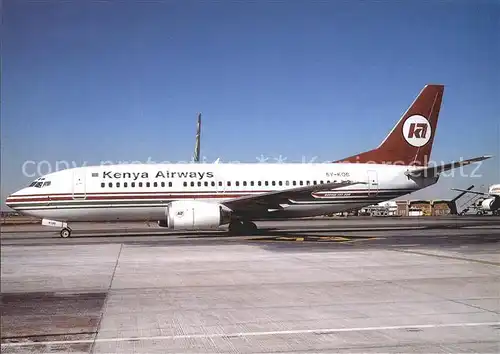 Flugzeuge Zivil Kenya Airways B 737 3U8 5Y KQB c n 28747 Kat. Flug