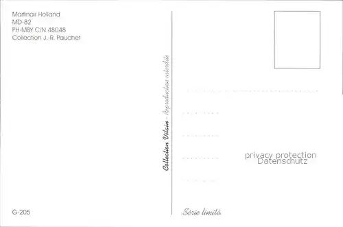 Flugzeuge Zivil Martinair Holland MD 82 PH MBY c n 48048 Kat. Flug