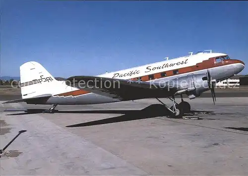 Flugzeuge Zivil Pacific Southwest Airlines DC 3 N47TF  Kat. Flug