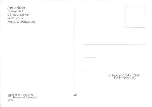 Flugzeuge Zivil Agroar Cargo Convair 440 CS TML c n 484 Kat. Flug