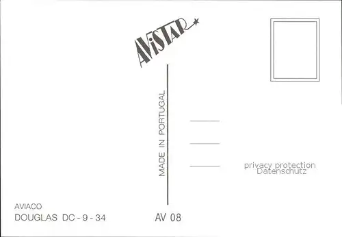 Flugzeuge Zivil Aviaco Douglas DC 9 34  Kat. Flug