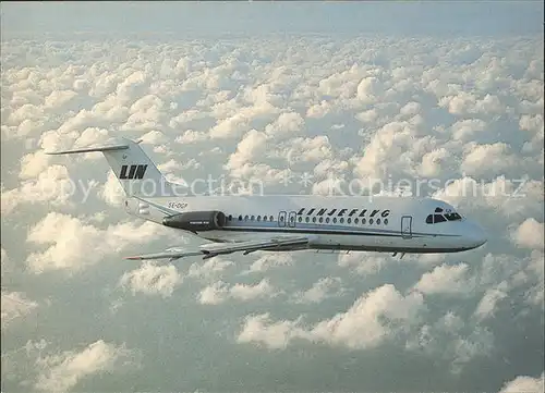 Flugzeuge Zivil Linjeflyg Fokker F28 4000 SE DGP Kat. Flug