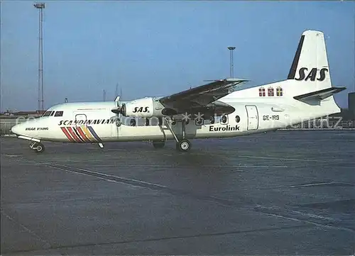 Flugzeuge Zivil SAS Fokker F 27 Friendship  Kat. Flug