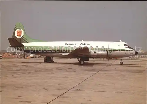 Flugzeuge Zivil Vickers Viscount 700 G BFYZ Guernsey Airlines Kat. Flug