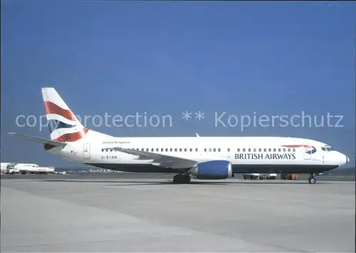 Flugzeuge Zivil British Airways Boeing B 737 4S3 G BVNM c n 24163 1700 Kat. Flug