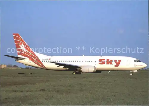 Flugzeuge Zivil Sky Airlines B 737 4Y0 TC SKA c n 23865 Kat. Flug