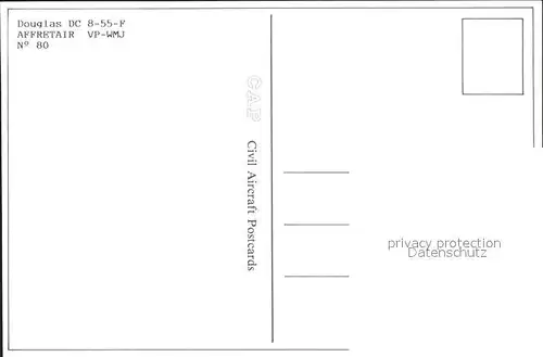 Flugzeuge Zivil Douglas DC 8 55 F Affretair VP WMJ  Kat. Flug