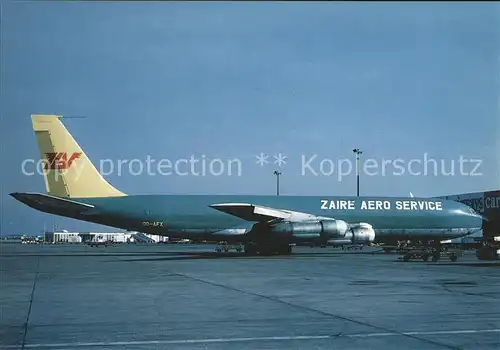 Flugzeuge Zivil Zaire Aero Service Boeing 707 327C OD AFX c n 19107 507 Kat. Flug