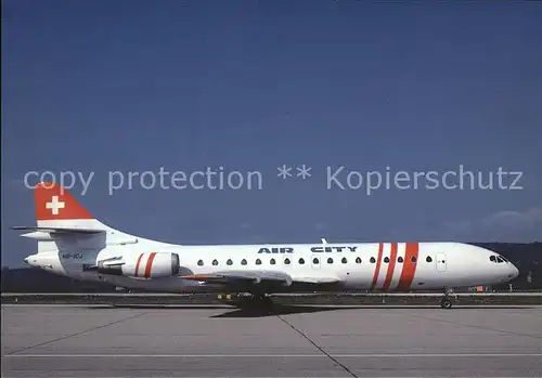 Flugzeuge Zivil Air City SE210 Caravelle 10B3 HB ICJ c n 169 Kat. Flug