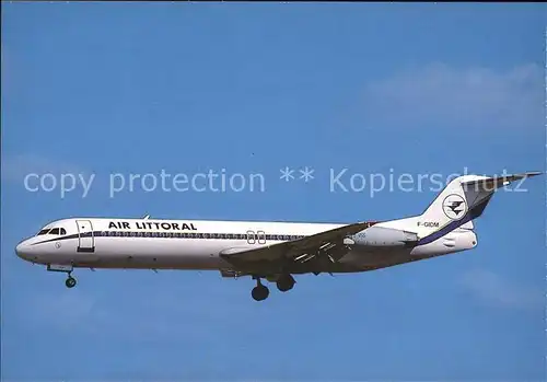 Flugzeuge Zivil Air Littoral Fokker F 100 F GIDM  Kat. Flug