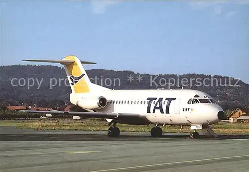 Flugzeuge Zivil T.A.T. Fokker F 28 1000 F GIMH  Kat. Flug